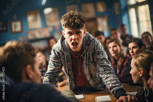 Rebel teenager with anger issues photo