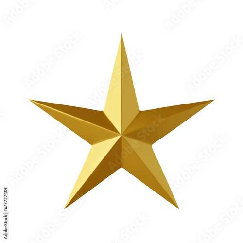 3d Gold star icon