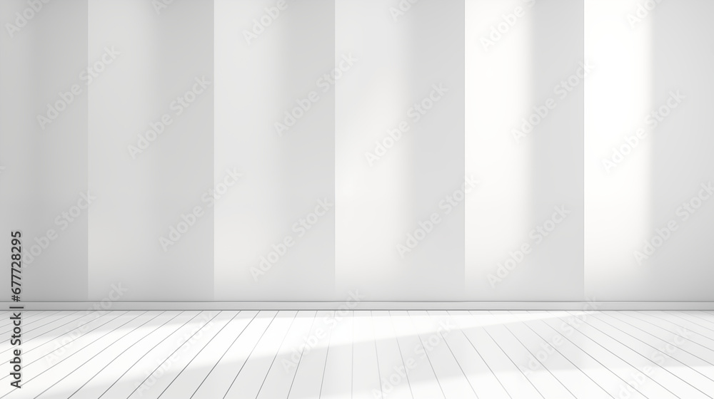 White abstract geometric background for product presentation. Shadow and light from windows White abstract geometric background for product presentation. Shadow and light from windows