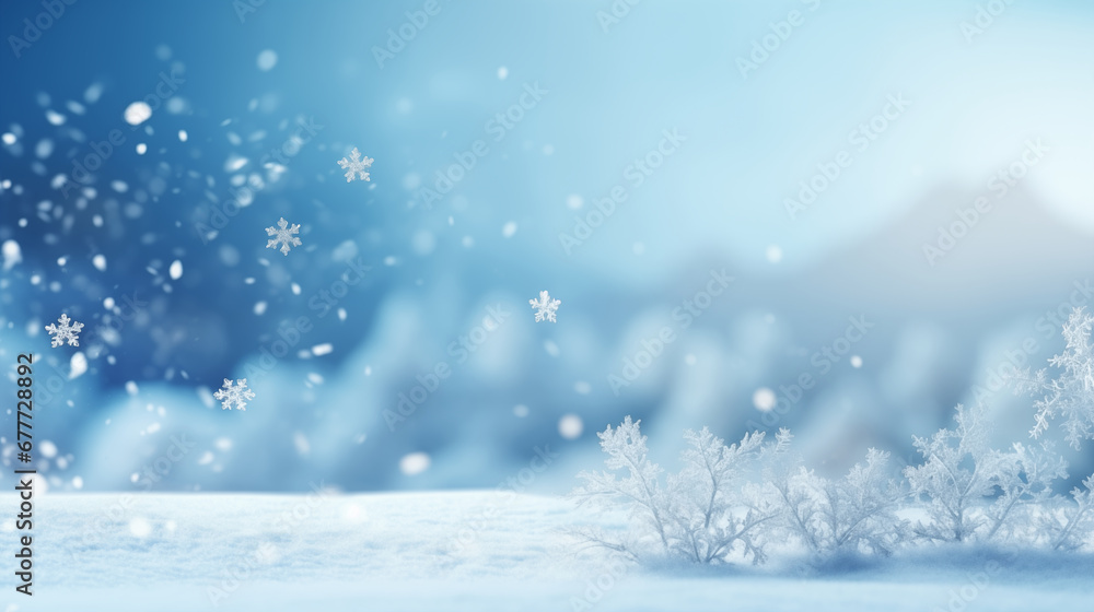 winter abstract background for product presentation