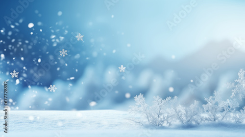 winter abstract background for product presentation