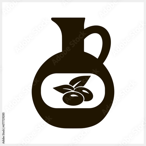 Stencil jug olive oil icon Food clipart Vector stock illustration EPS 10