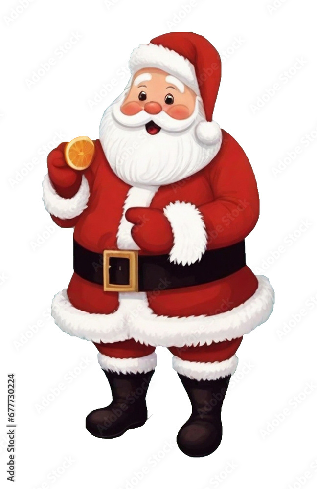 cartoon Santa Claus, sticker png, transparent , Crhistmas sticker