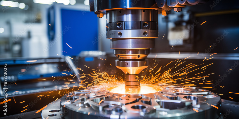 CNC turning drill milling factory processes steel turbine part process. Metal machine tools industry banner CNC turning drill milling factory processes steel turbine part process. Metal machine tools industry banner
