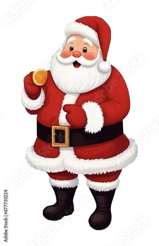 cartoon Santa Claus, sticker png, transparent , Crhistmas sticker