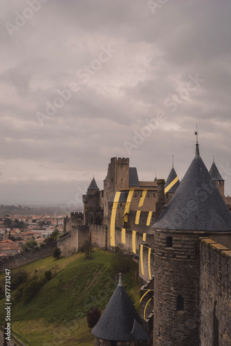 city castle country at sunset