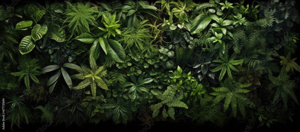 a group of plants that are next to each other in the same area of a wall that has a lot of leaves on it. a group of plants that are next to each other in the same area of a wall that has a lot of leaves on it.