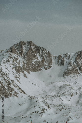 snow covered mountains