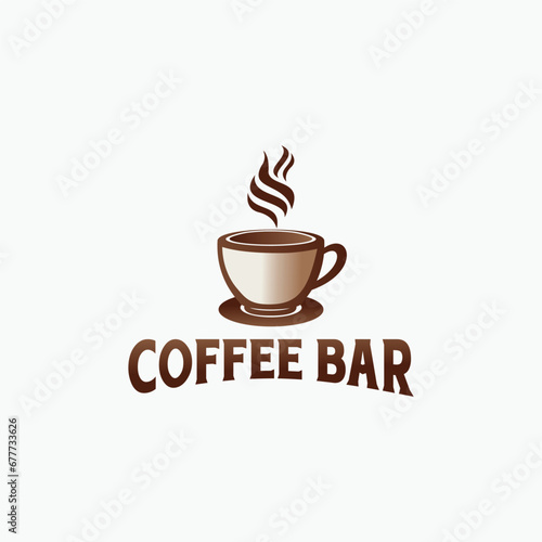 coffee bar  coffee shop badge  stamp  label logo design template