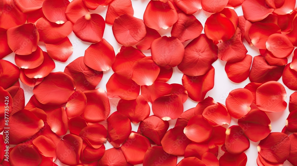 a close up of a bunch of red petals on a white surface with a light reflection in the middle of the petals. a close up of a bunch of red petals on a white surface with a light reflection in the middle of the petals.