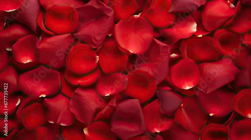  a lot of red petals that are in the shape of a heart on top of a bed of red petals.