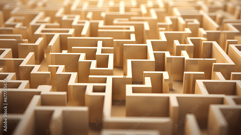 Obraz premium Dynamic maze abstract poster web page PPT background, digital technology background