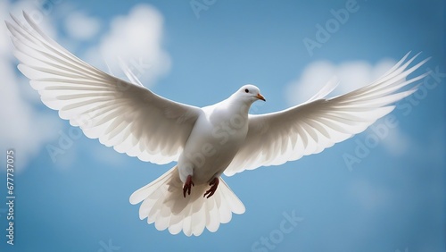 white dove in flight © Abdulla