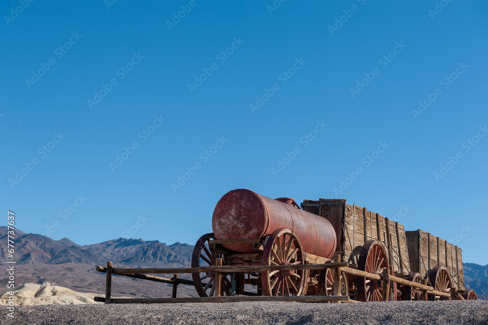 The Harmony Borax are ancient remnants of old mining efforts in Death Valley, California.