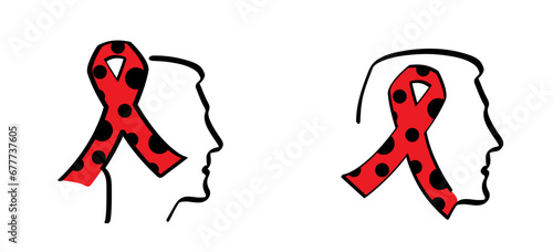 Ladybug ribbon. Red, black dots ribbons. Holland or the Netherlands, is the ladybug is a symbol against "senseless violence". Often placed in places with a fatal outcome. 
