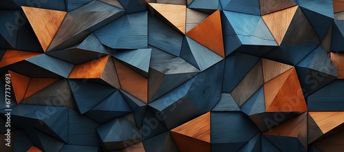  a close up of a wall made up of many different types of shapes and sizes of wood and wood veneers.