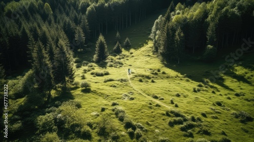 Meadow in the middle of Forest Landscape Photography
