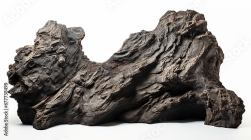 Beautiful erosion-carved volcanic rock A clipping path is supplied for stones on a white background.