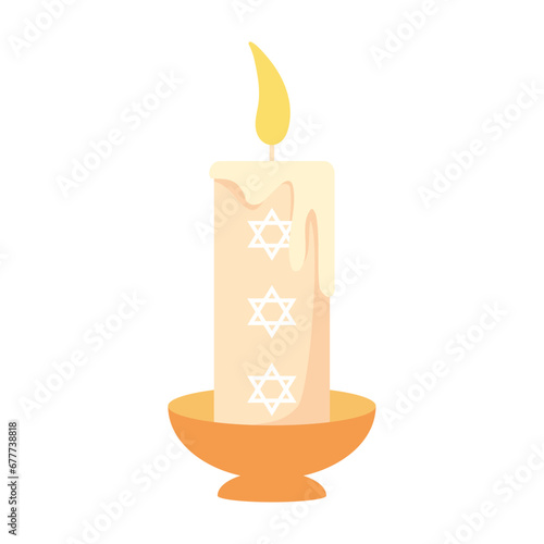 hanukkah candle burning