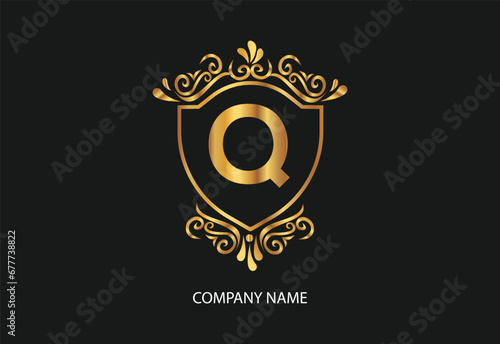 latter Q natural and organic logo modern design. Natural logo for branding, corporate identity and business card