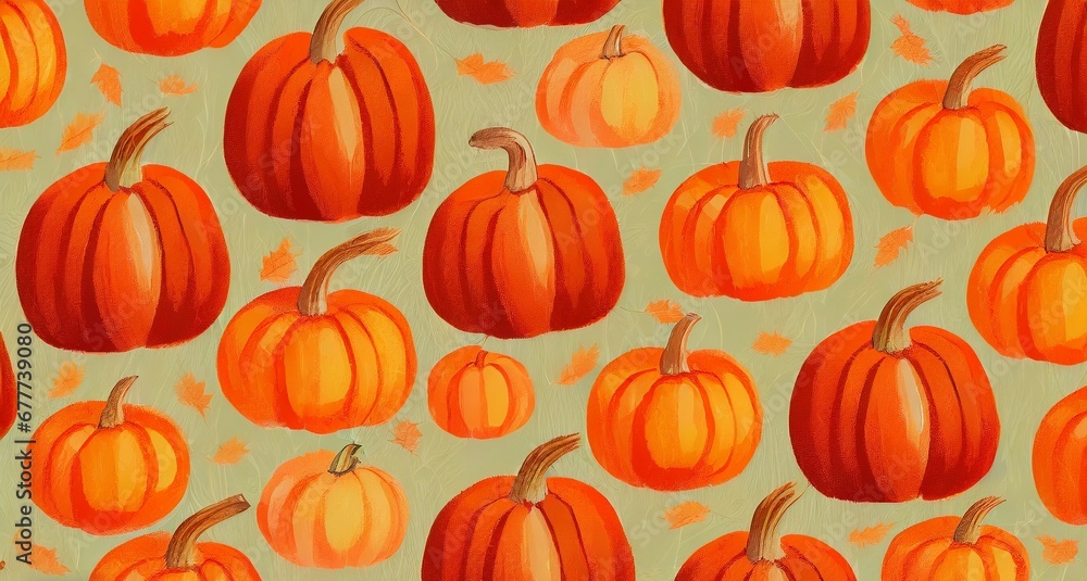 Pumpkin Harvest Art Illustration Background