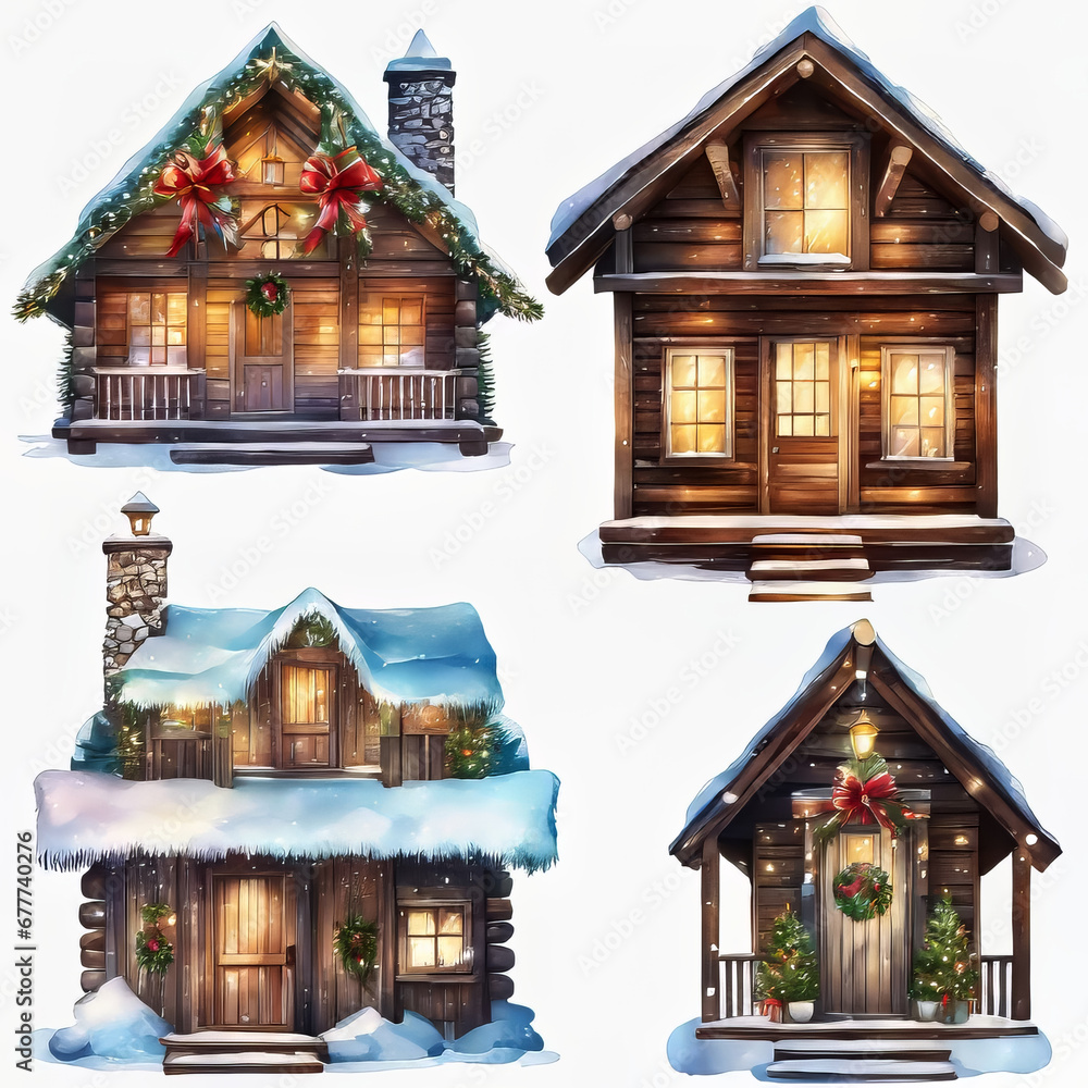 weihnachtliche Hütten, generated image