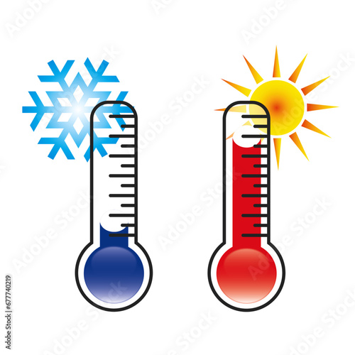 thermometer heat cold winter summer 