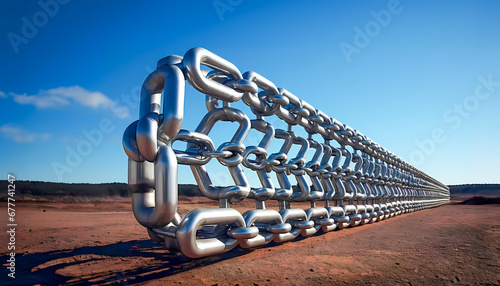 Silver Chains on Red Earth: Industrial Serenity
