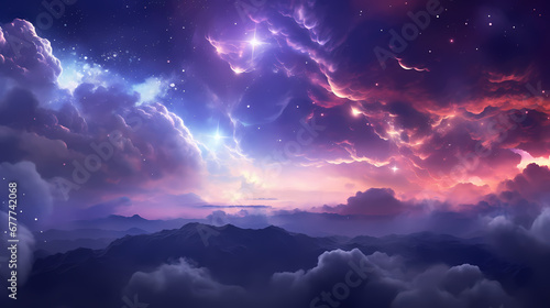 Universe sky abstract background poster web page PPT background, digital technology background