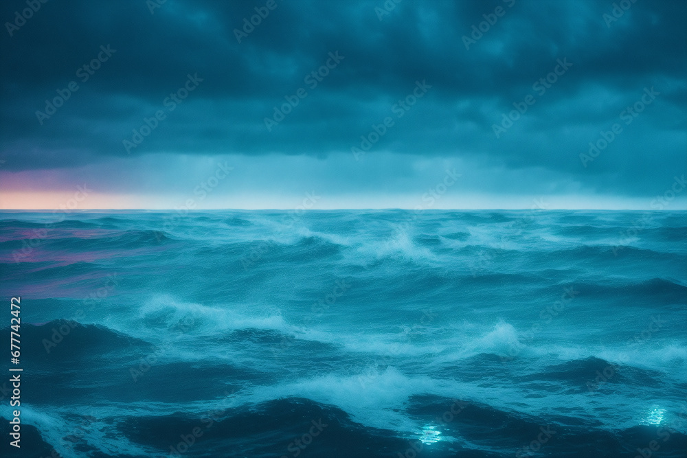 Summer concept. The Dance of Ocean Waves. Eternal Symphony of the sea. Generative AI Summer concept. The Dance of Ocean Waves. Eternal Symphony of the sea. Generative AI