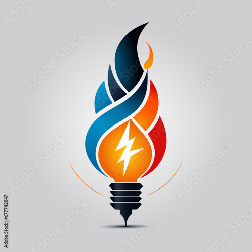 Energy saving light bulb, vector illustration