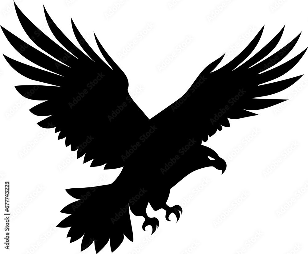 Obraz premium Bald eagle head, black and white isolated on white background, mascot, design element for business, shirt, t shirt, logo, label, emblem, tatoo, sign, poster, Vintage, emblems, Vector illustration