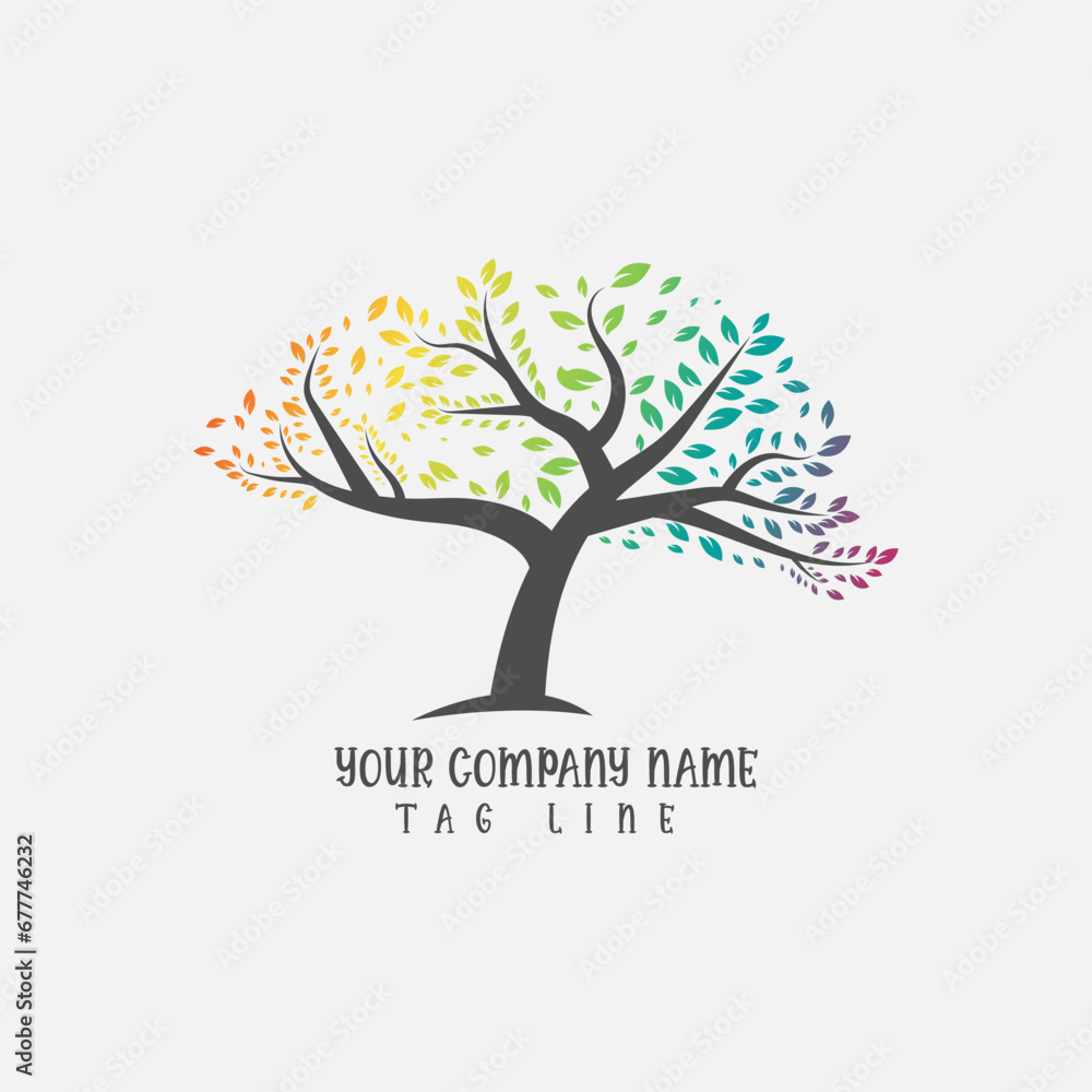 Obraz premium Ector flat design family tree silhouette