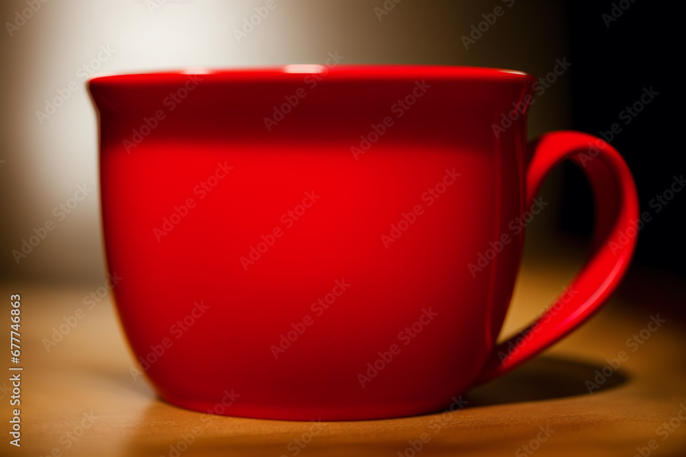 A red mug. Passionate Flames. The Fiery Red Mug. Generative AI A red mug. Passionate Flames. The Fiery Red Mug. Generative AI