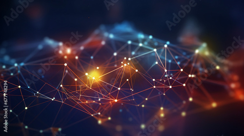 Connecting Dots - Futuristic Polygonal Science Background