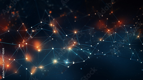 Connecting Dots - Futuristic Polygonal Science Background