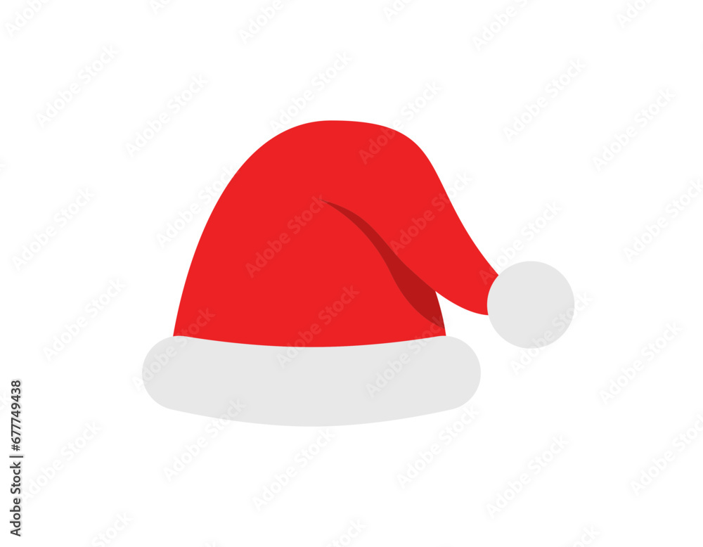 Christmas hat icon. Santa hat illustration. Christmas hat icon. Santa hat illustration.