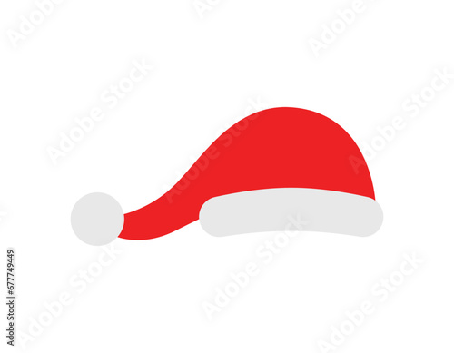 Christmas hat icon. Santa hat illustration.