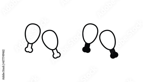 Chicken icon design with white background stock illustration