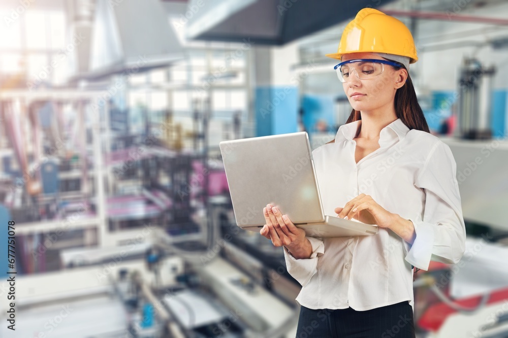Futuristic Technology Concept, Worker Do Inventory Futuristic Technology Concept, Worker Do Inventory