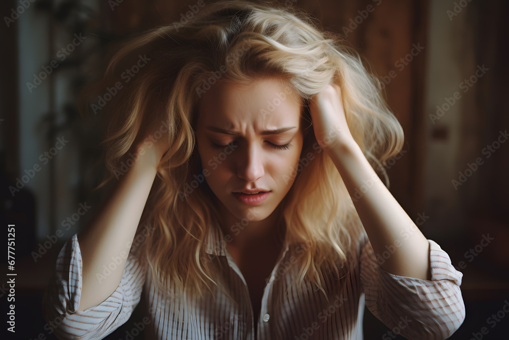 Woman in despair. Depression, suffering Woman in despair. Depression, suffering