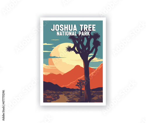 Obraz na plátne Joshua Tree, National Park Illustration Art