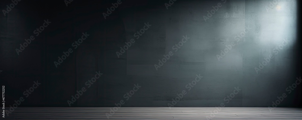 Empty dark abstract cement wall and studio room with smoke float up interior texture for display products wall background, Generative Ai Empty dark abstract cement wall and studio room with smoke float up interior texture for display products wall background, Generative Ai