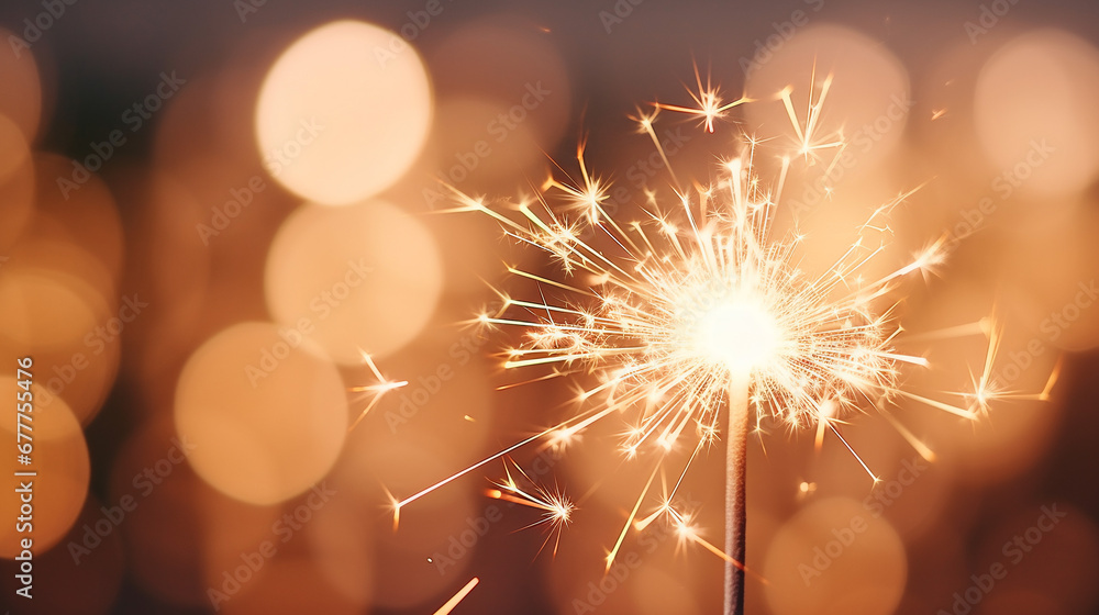 Happy New Year background with sparkler. Happy New Year background with sparkler.