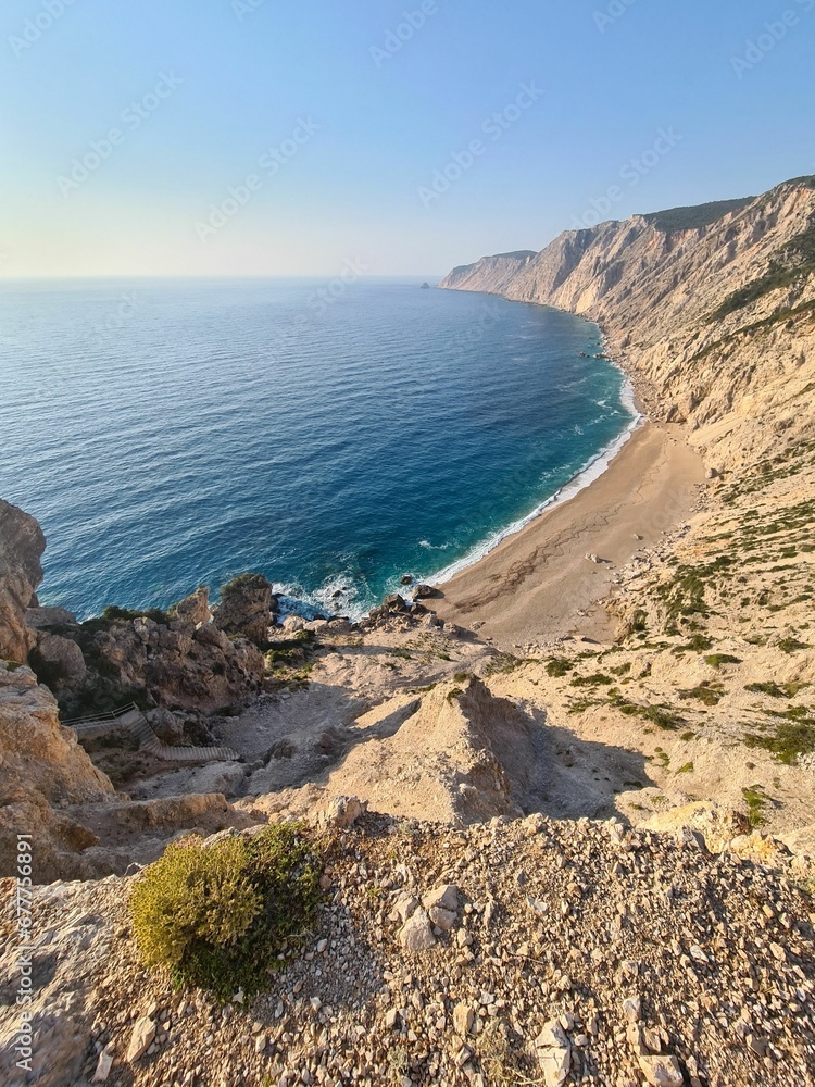 Vertical shot of the Platia Ammos beach