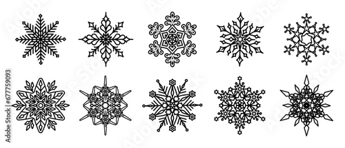 snow snowflake winter holiday season celebrate white christmas frozen ice sparkling vector illustration graphic design set