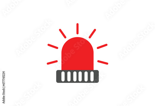 Emergency lamp siren logo design, Vector illustration photo
