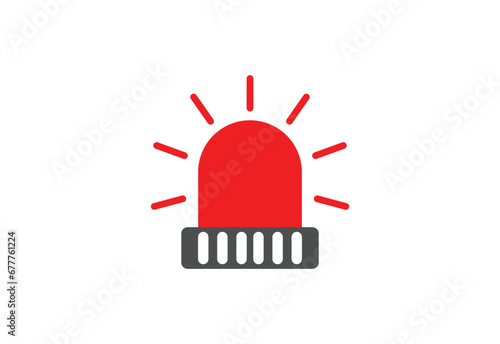 Emergency lamp siren logo design, Vector illustration