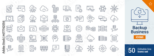 Backup icons Pixel perfect. Cloude, data, business, ....