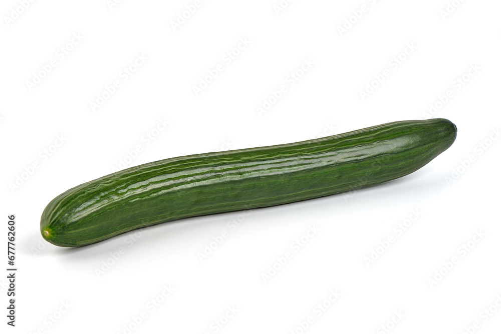Long Cucumber, isolated on white background. Long Cucumber, isolated on white background.